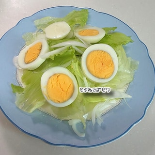 ノンオイル☘️ゆで卵のサラダ